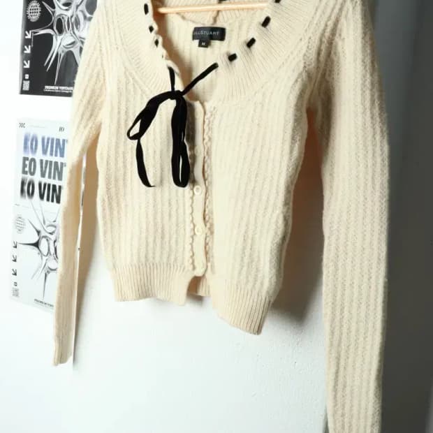 W(M) 질스튜어트 니트 가디건 베이지 울-15C6F