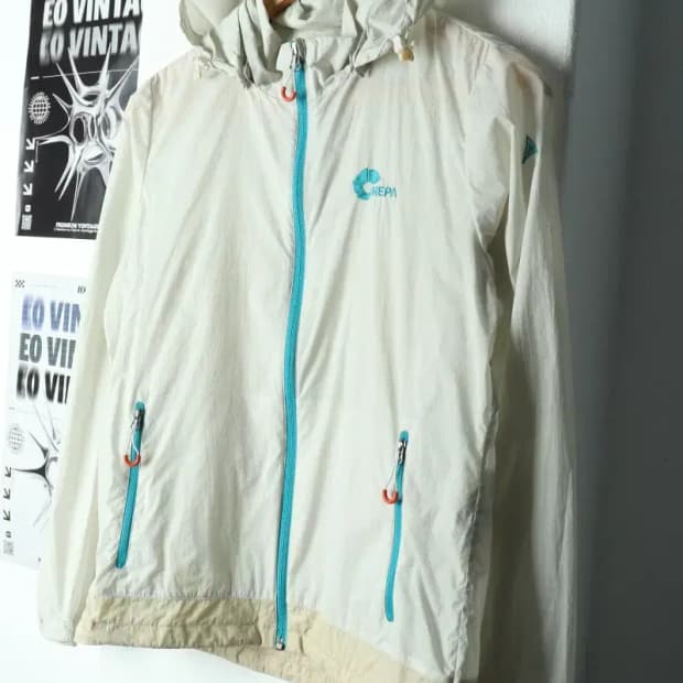 (S) 네파 집업 바람막이 점퍼자켓 경량 아이보리-15C8F