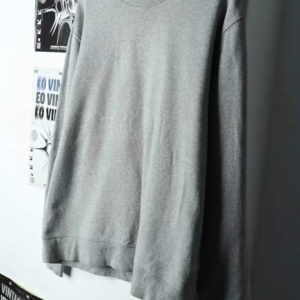 (2XL) 무신사 스탠다드 맨투맨 티셔츠 빅사이즈 그레이 무-15D17