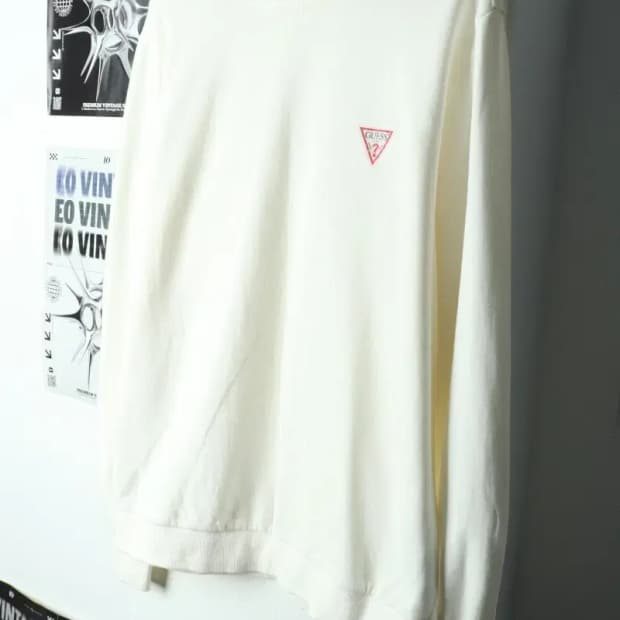 (XL-2XL) 게스 맨투맨 티셔츠 빅사이즈 아이보리-15D23