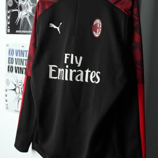 (L-XL) 퓨마 맨투맨 티셔츠 밀란 트레이닝 반집업 기모-15D2C