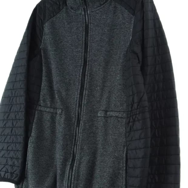 (M) 타미힐피거 후드집업 누빔 기모 차콜-15D7D
