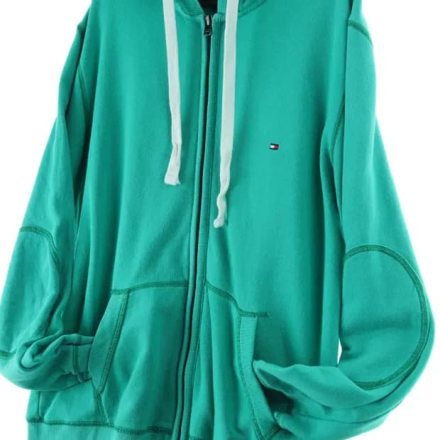 (XL-2XL) 타미힐피거 후드집업 빅사이즈 민트사과 한정판-15D81