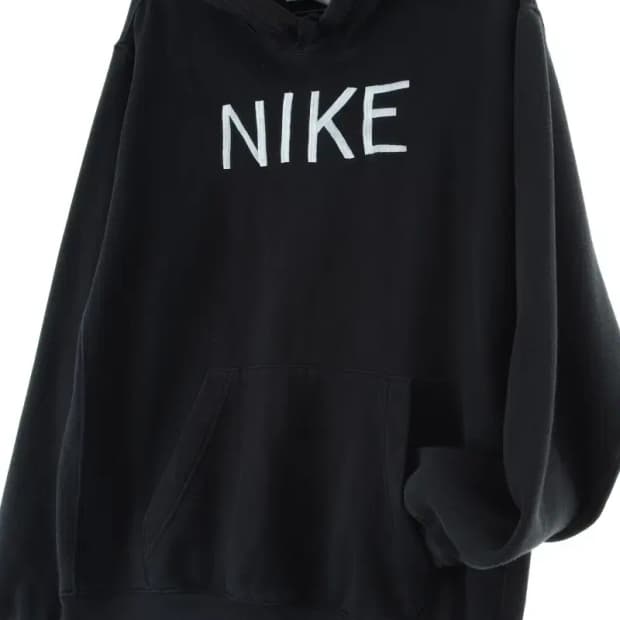 W(S-M) 나이키 후드티셔츠 년대 올드스쿨 블랙 한정판-15D91