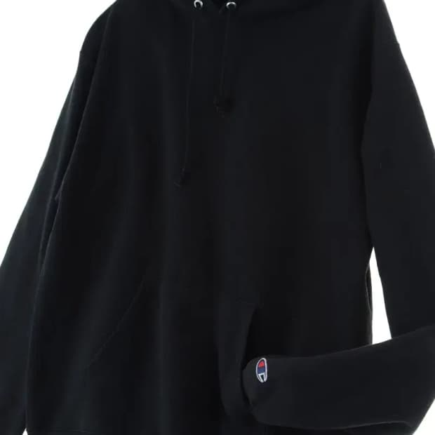 (XL) 챔피온 후드티셔츠 사용감 블랙 기모-15D9A