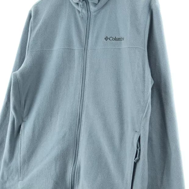 (L) 컬럼비아 집업 바람막이 점퍼자켓 후리스 플리스 연하늘-15DAC
