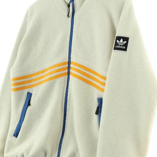 (M-L) 아디다스 집업 바람막이 점퍼자켓 양털 뽀글이 기모-15DB1