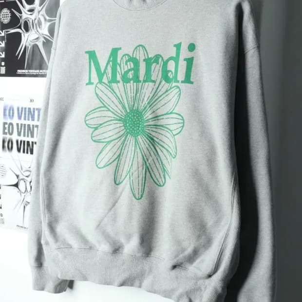 W(F) 마르디메르크디 맨투맨 티셔츠 빅로고 그레이-15E29