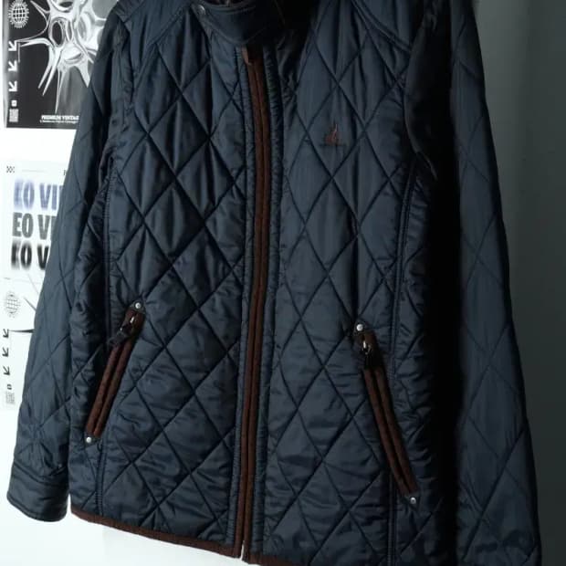 (L) 빈폴 패딩 점퍼자켓 퀄팅 네이비 누빔-15F38