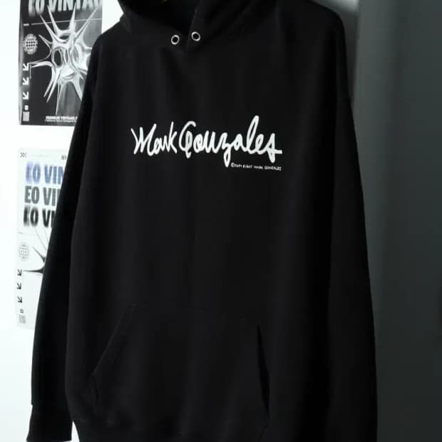 (XL) 마크곤잘레스 후드티셔츠 빅로고 블랙 단종-15F42
