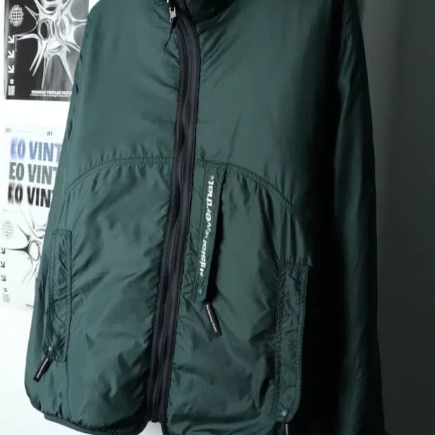 (M-L) 디스이즈네버댓 패딩 점퍼자켓 리버시블 후리스 블랙-15FBF