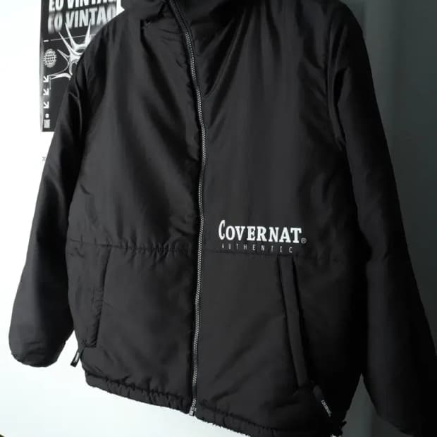 (S-M) 커버낫 패딩 점퍼자켓 리버시블 후리스 블랙-15FC0