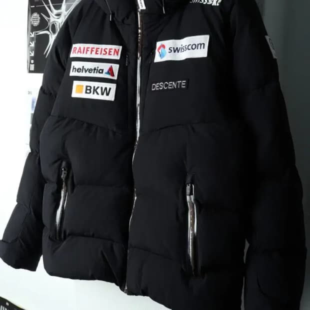 (L-XL) 데상트 패딩 점퍼자켓 사용감 스키팀 덕다운-15FC7