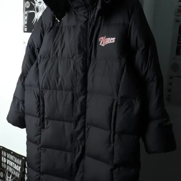 (XL) 데상트 패딩 점퍼자켓 엘지트윈스 구 로고 롱 한정판-15FC8