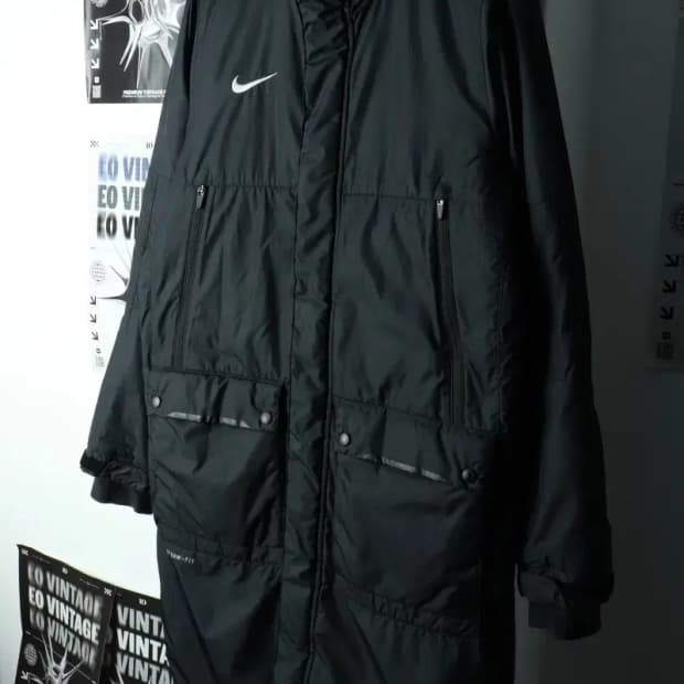 (L-XL) 나이키 패딩 점퍼자켓 년 축구 스톰핏 롱 돕바-15FC9