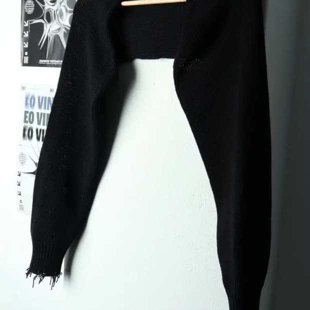 W(F) 더오픈프로덕트 니트 가디건 볼레로 힙함-15FD4