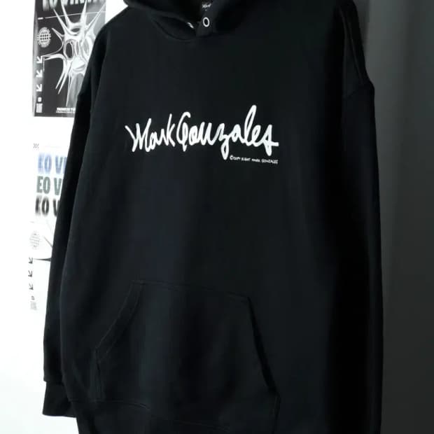 (M-L) 마크곤잘레스 후드티셔츠 빅로고 블랙 올드스쿨-15FFE