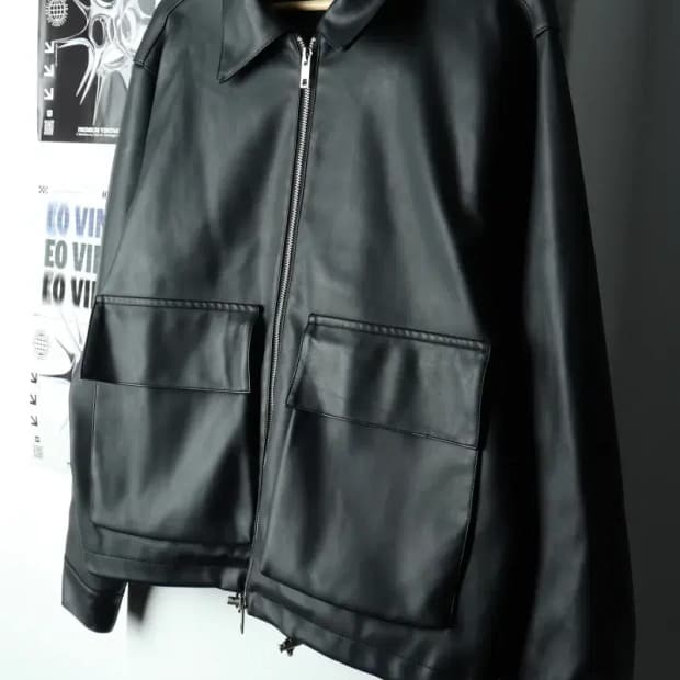 (M) 라퍼지스토어 집업 바람막이 점퍼자켓 부분이염 레더-16001