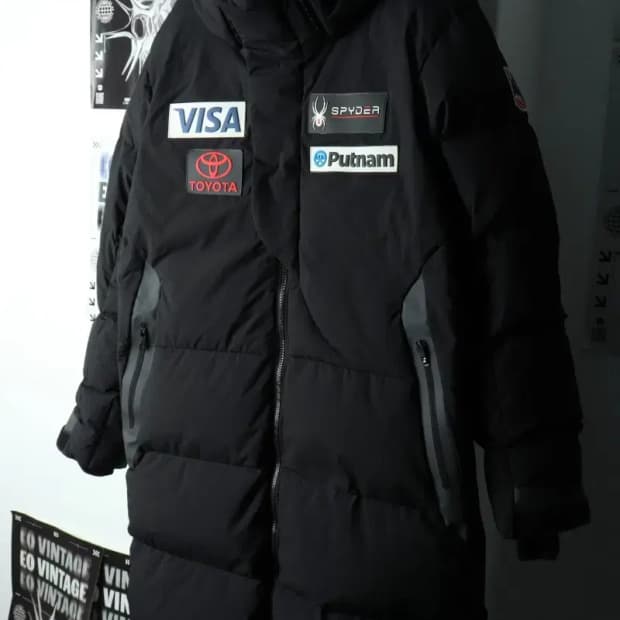 (L-XL) 스파이더 패딩 점퍼자켓 스키팀 롱 한정판 오리털-15F52