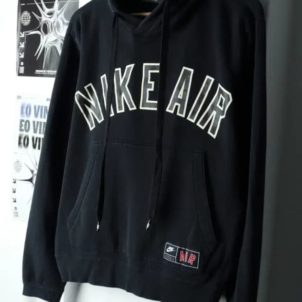 (M-L) 나이키 후드티셔츠 에어 기모 블랙 희귀매물-15F72