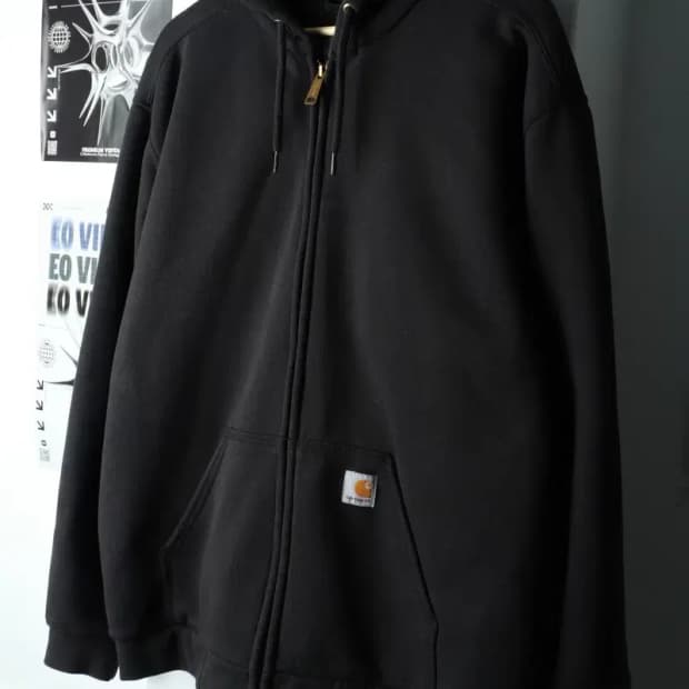 (L-3XL) 칼하트 후드집업 블랙 헤비 방수 잘익음-15F73