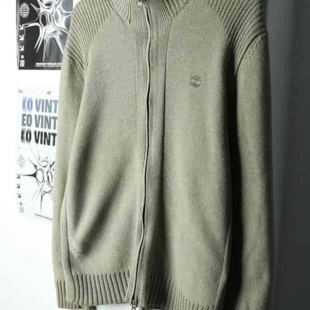 (XL-2XL) 팀버랜드 집업 바람막이 점퍼자켓 니트 카키-15F89