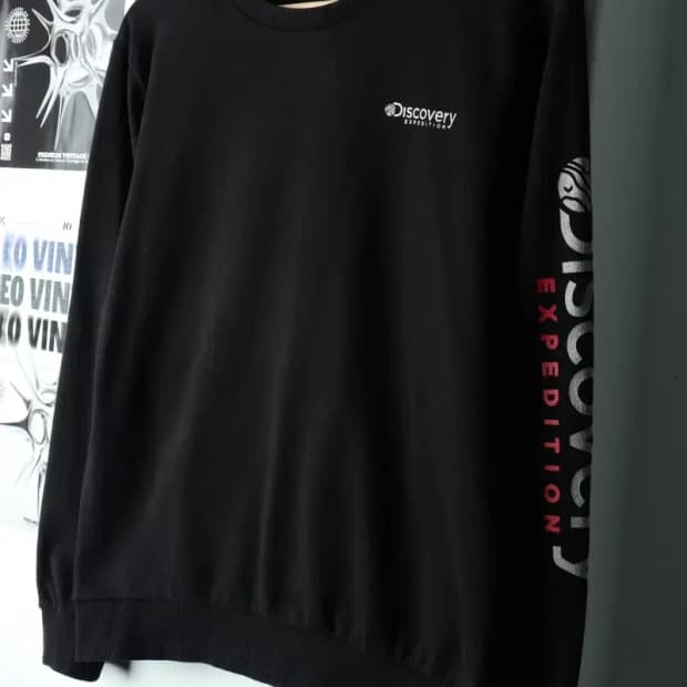 (L) 디스커버리 맨투맨 티셔츠 아동 키즈 기모 블랙-16043