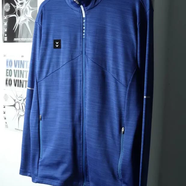 (3XL) 험멜 집업져지 트랙탑 빅사이즈 블루-16056