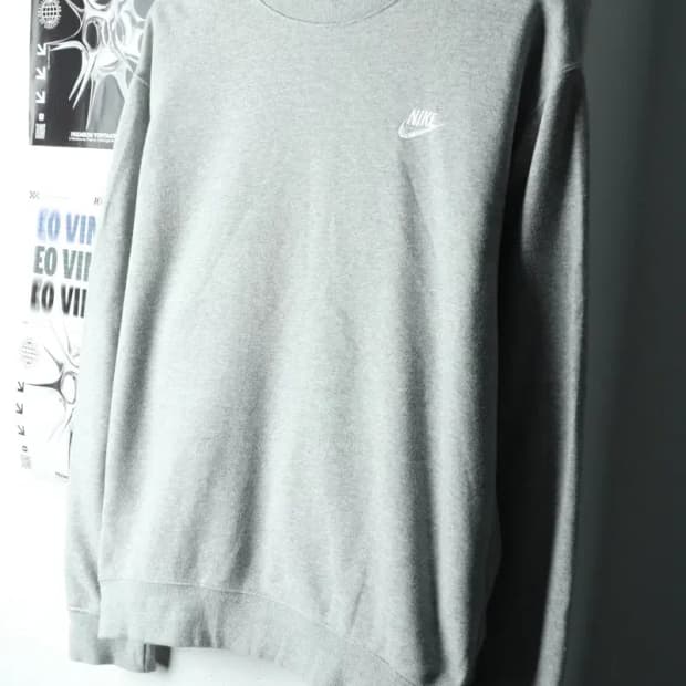 (L-XL) 나이키 맨투맨 티셔츠 그레이 기본-16024
