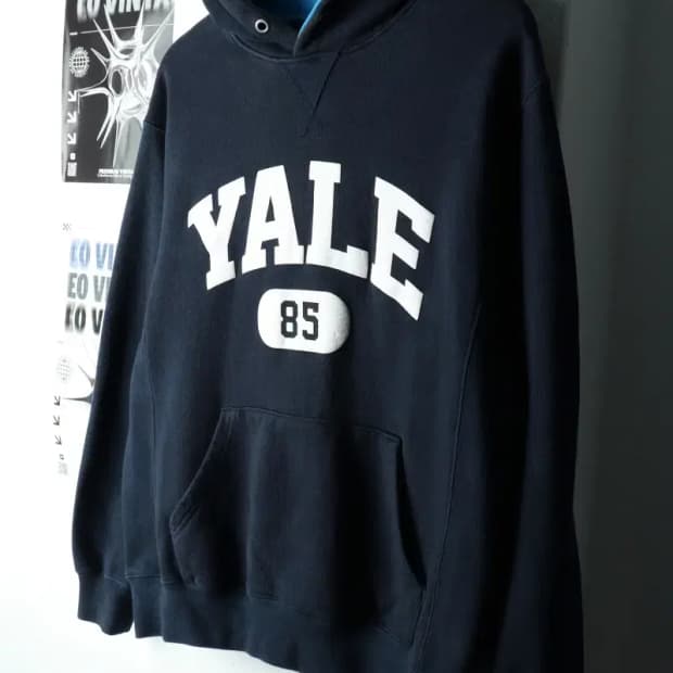 (S) 예일 후드티셔츠 헤비웨잇 네이비-1602E