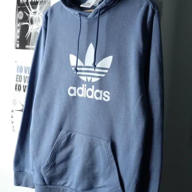 W(XL) 아디다스 후드티셔츠 불꽃 블루 올드스쿨-16032