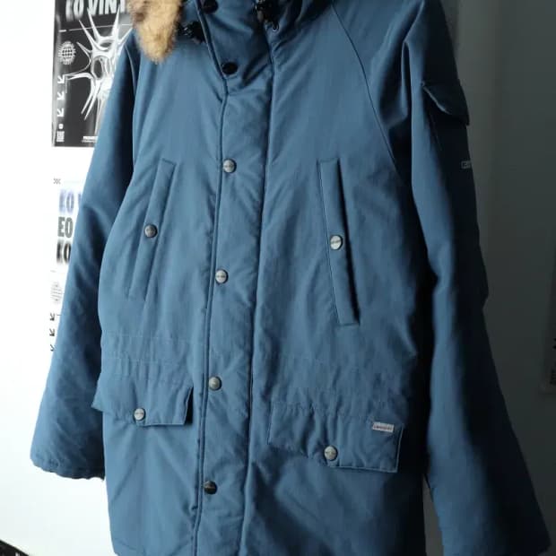 (XS-S) 칼하트 패딩 점퍼자켓 야상 블루 퍼 워크봄버-160EE