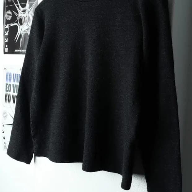 W(L) 알레그리 긴팔티셔츠 다크그레이 울 이태리브랜드-16173