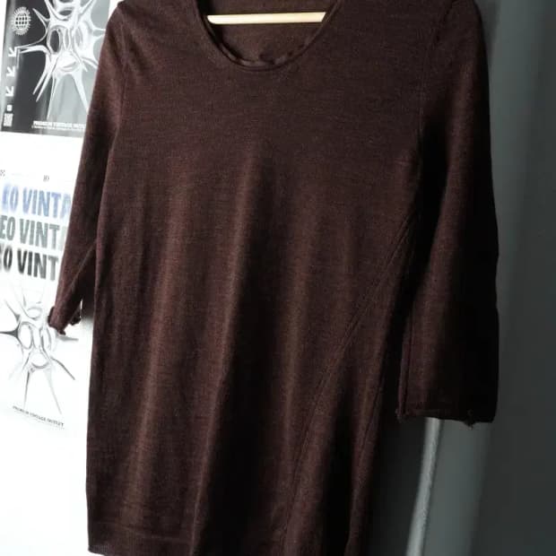 W(S-M) 타임 니트 한섬 7부 브라운-16180