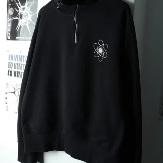 (L) 메종 미네드 맨투맨 티셔츠 터틀넥 블랙 올드스쿨-1618A