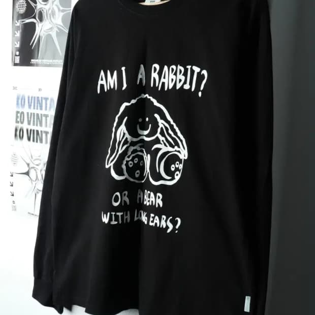 (S-M) 나이스고스트클럽 긴팔티셔츠 블랙 올드스쿨-1618C