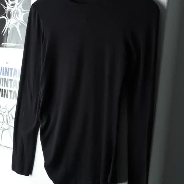 W(S-M) 자라 니트 블랙 무지 슬림핏-1619D