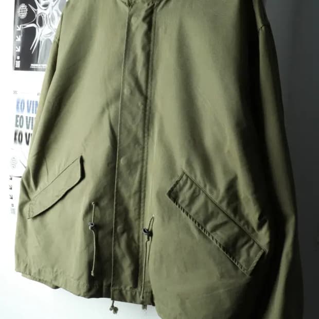 (M-L) 유니폼 브릿지 집업 바람막이 점퍼자켓 크롭 카키-161A0