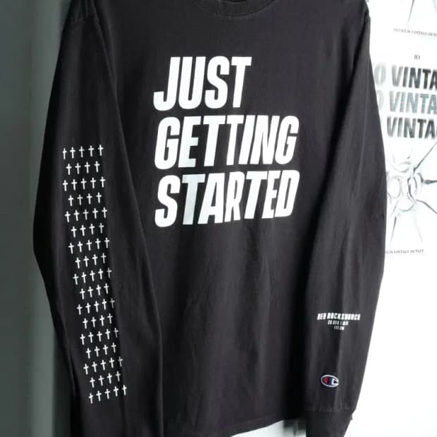 (L) 챔피온 긴팔티셔츠 크로스 블랙 올드스쿨-16205