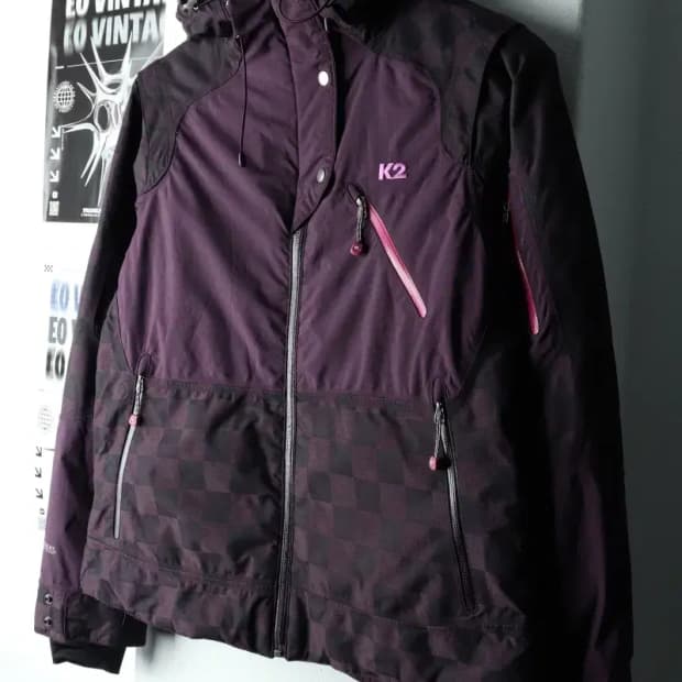 W(L) K2 케이투 패딩 점퍼자켓 경량 체크 퍼플-16208