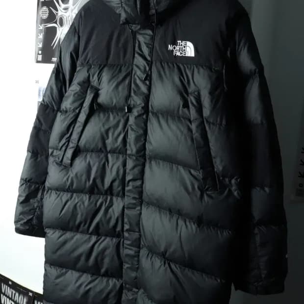 (M-L) 노스페이스 패딩 점퍼자켓 눕시 블랙 롱 구스다운-1620B