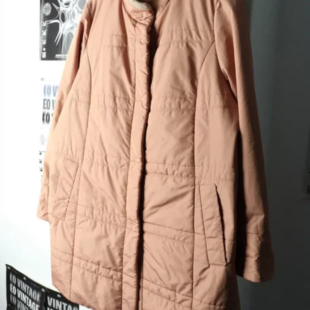 W(M-L) 닥스 패딩 점퍼자켓 경량 카멜 롱-16219