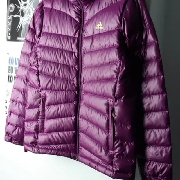 W(M-L) 아디다스 패딩 점퍼자켓 경량 구스다운 퍼플-1621B