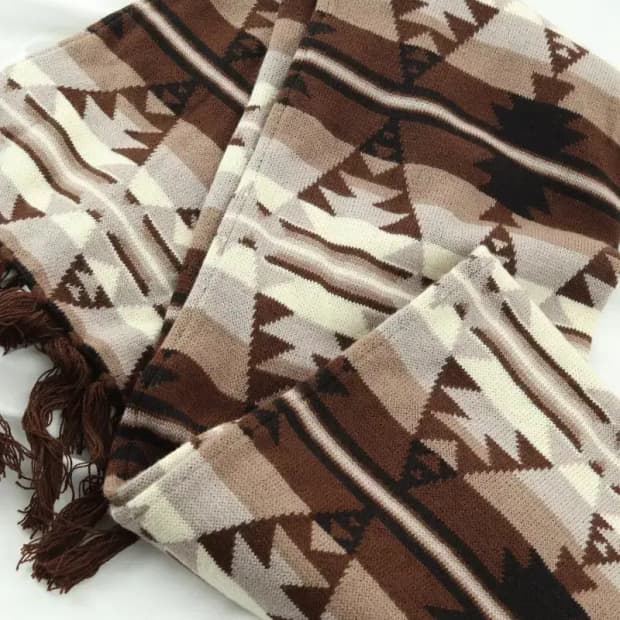 (F) 브랜드빈티지 목도리 머플러 노르딕 숏 쁘띠 아메카지-25FC