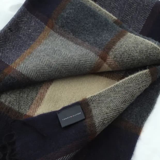 (F) 타미힐피거 목도리 머플러 아메카지 히피 보들 울-2607