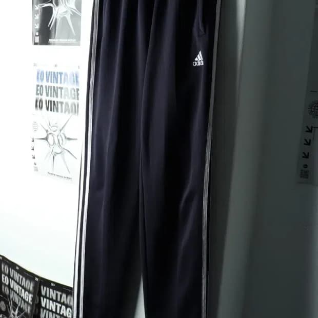 (L) 아디다스 트레이닝복 바지 네이비 삼선 올드스쿨-2244