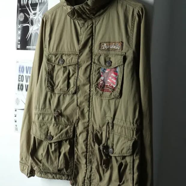 (M) 지프 집업 바람막이 점퍼자켓 야상 성조기 아메카지-1627C