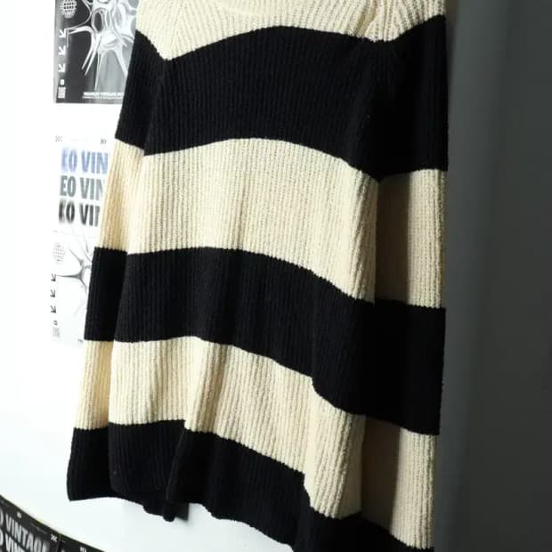 W(M-L) 아르켓 니트 나그랑 스트라이프 루즈핏-16291