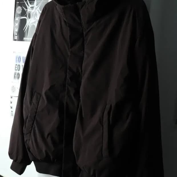 (XL) 자라 패딩 점퍼자켓 블랙 푸퍼 올드스쿨-1631E