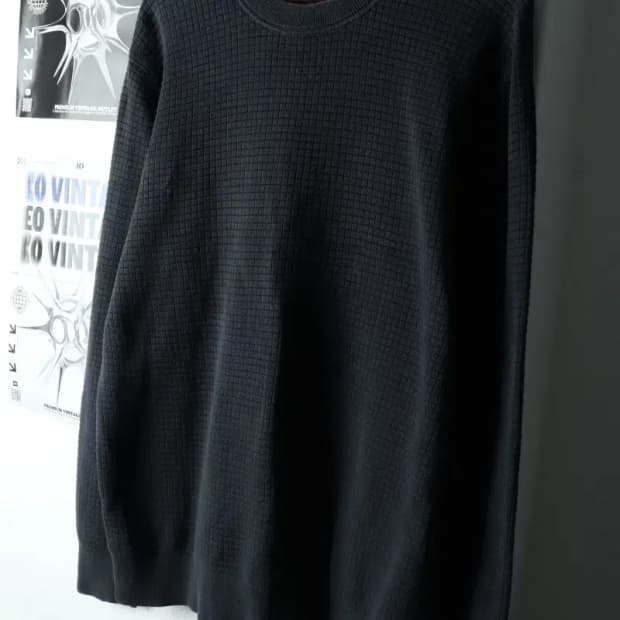 (XL-2XL) 띠어리 니트 사용감 빅사이즈 네이비-16340